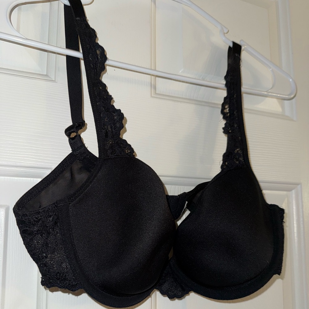 Vintage Elegant Lace & Mesh Black Lace Bra
